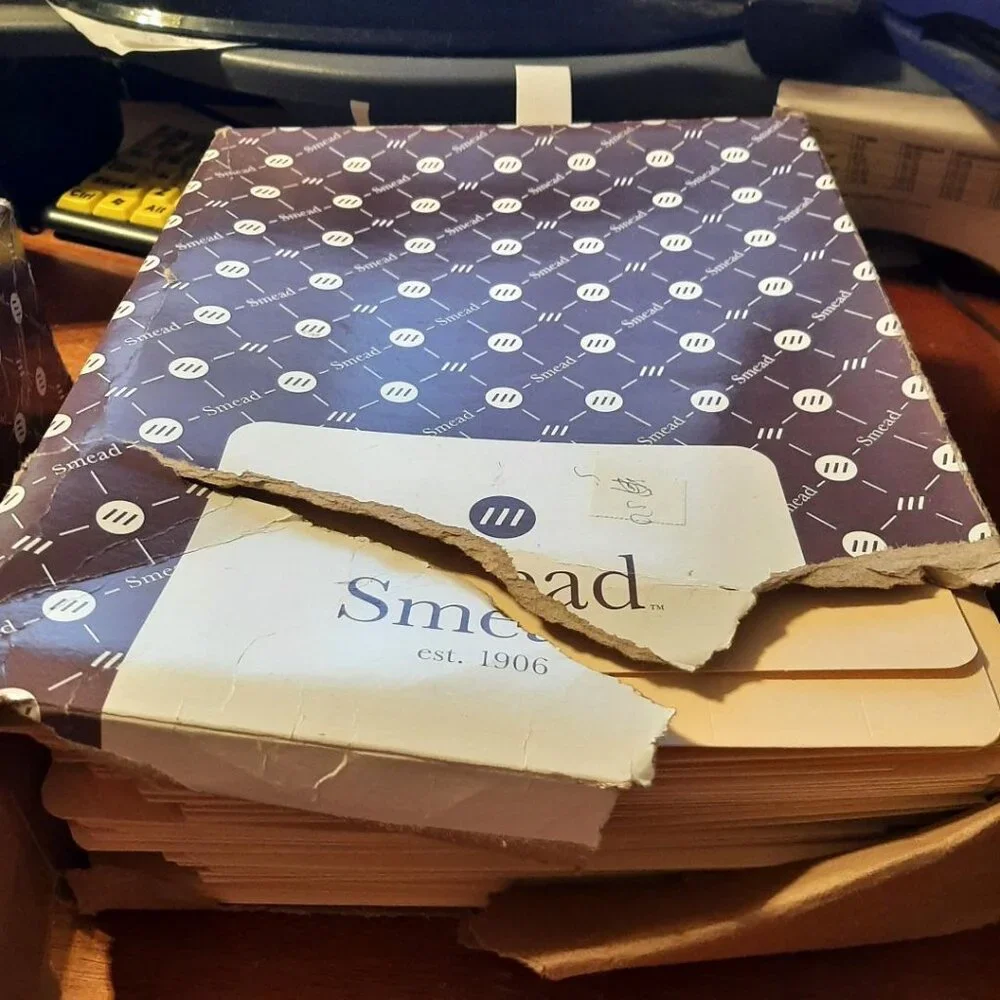 Smead End Tab Fastener Folders Straight Cut Letter Sz Manila 50 Box Missing Tab